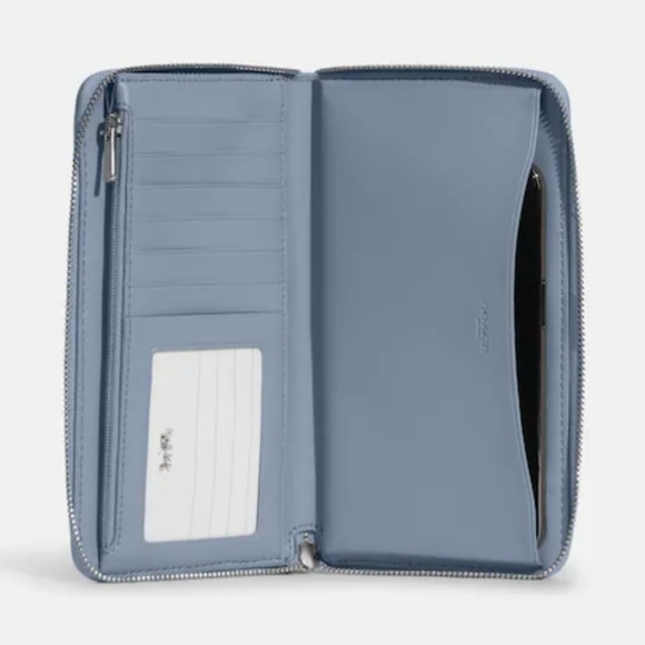 Coach Dempsey Large Phone Wallet In Signature Jacquard Witn Stripe And C… - Picture 2 of 13